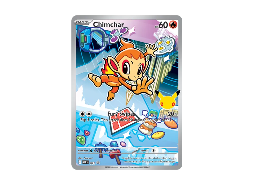 【Raw】 Chimchar P [MEP EN 041][English Version](MEGA Evolution"First Partner Illustration Collection Set Series 1