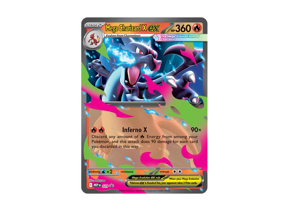 【Raw】 MEGA CharizardX Promo [MEP EN 029][English Version](MEGA Evolution"Mega Charizard Tin (X)