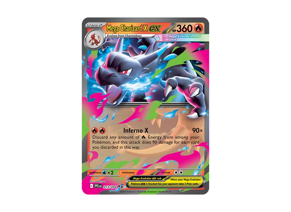【PSA10】MEGACharizardX ex RR [PFL EN 013/094][English Version]\(MEGAEvolution「Phantasmal Flames」)