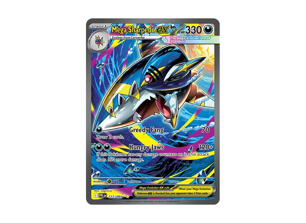 【PSA10】MEGASharpedo ex SIR [PFL EN 127/094][English Version]\(MEGAEvolution「Phantasmal Flames」)