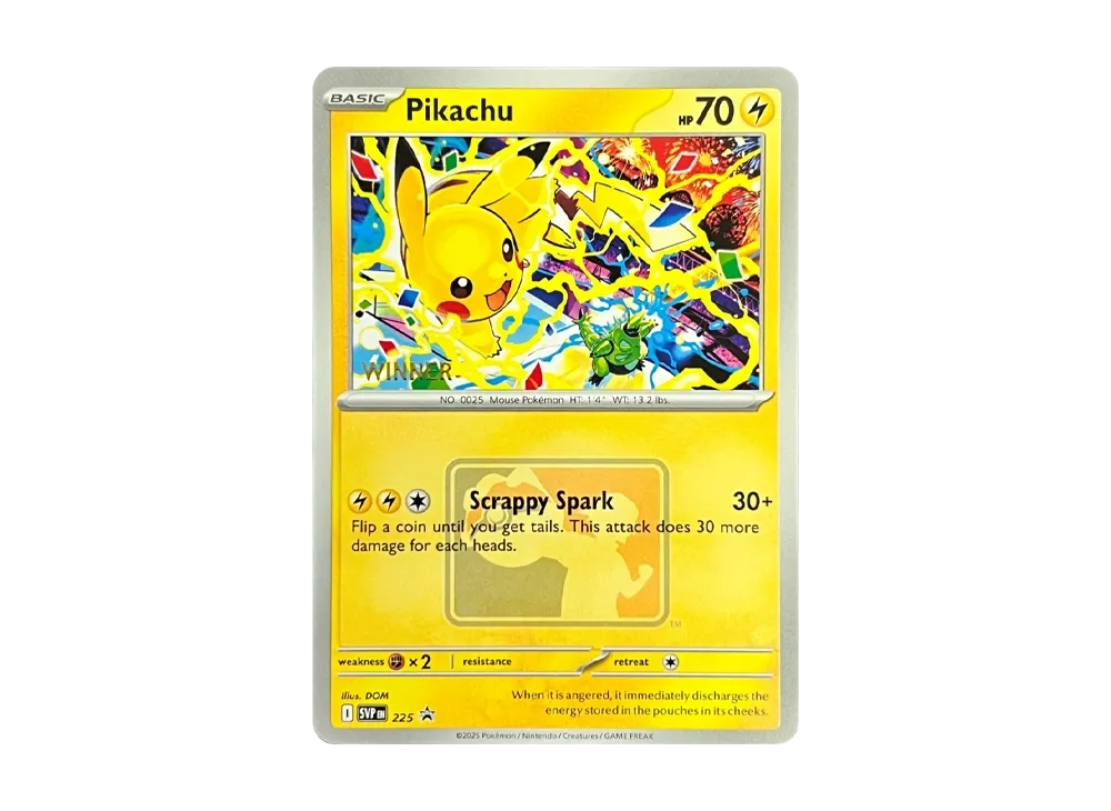 【Raw】 Pikachu P [SVP EN 225][English Version](Promo Card「2025 World Championships Local League Participation Distribution」)