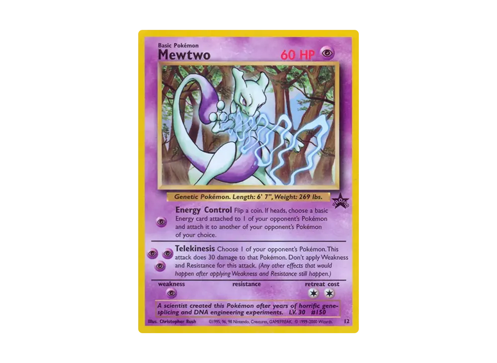 【PSA10】Mewtwo P [12][English Version]\(Wizards of the Coast「Promo Card」)