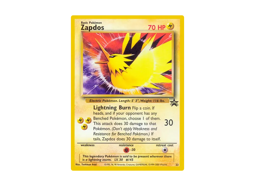 【PSA10】Zapdos P [23][English Version]\(Wizards of the Coast「Promo Card」)