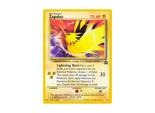 【PSA10】 Zapdos P P [23][English Version](Wizards of the Coast"Promo Card
